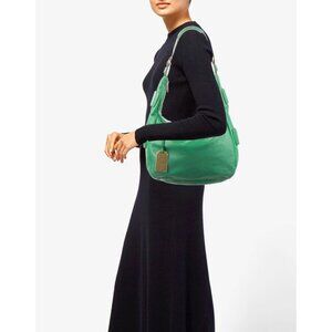 Polo Ralph Lauren Collection Large Green Leather Hobo Bag Classic City Artsy